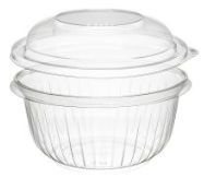 Dart C16BCD, 16-Ounce PresentaBowls Clear Plastic Salad Bowl with Clear Dome Lid, Serving/Catering Take Out Deli Bowls, Carry Out Food Containers 60/Case