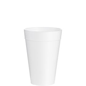 Dart 32TJ32, 32 Oz. White Foam Plastic Cold And Hot Beverage Cup Big, Tall, 500/Case