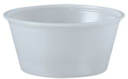 Dart P325N 3.25 oz Translucent PS Portion Container Souffle Cup 2500/Case