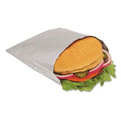 Bagcraft foil single serve bags 6x6.5 silver 1000/carton