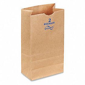 2# Paper Bag, #2 Kraft Virgin Paper SOS Bulwark Grocery Bag