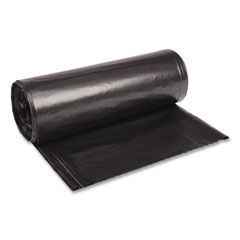Boardwalk Recycled Low Density Polyethylene can liner 60 gal 1.6 mil 38x58 Black 10 bags/roll 10 roll carton