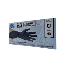 Empress Heavy Duty Nitrile Glove Exam 5Mil Black SM 10/100