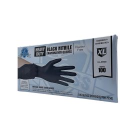 Empress Heavy Duty Nitrile Glove X-Large Black 5mil Grade 10/100