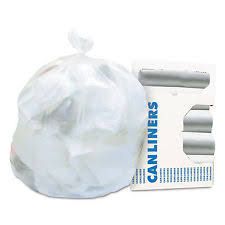 AFFEX High Density Trash Can Liners- 40x48, 40-45 Gallon, 16 mic, Clear (250 Bags/Case)